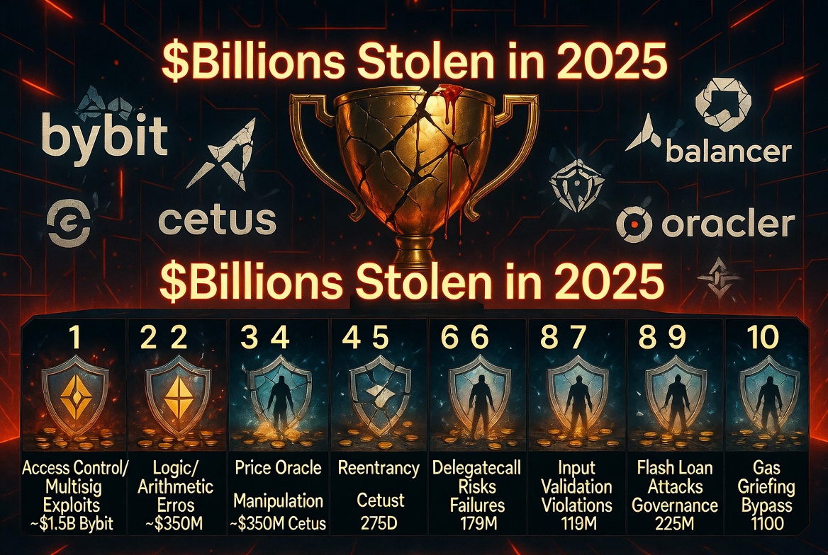 The Top 10 Smart Contract Vulnerabilities in 2025: Lessons from Real Exploits